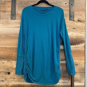 EUC - Athleta - Drishti Ruched Sweatshirt - Coastal Teal - Medium
